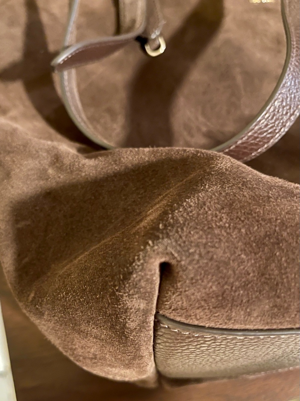 Kate Spade 454 Large Suede Tote in Hot Fudge - Picture 10 of 11
